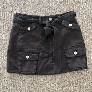 Black Denim Women's Skirt